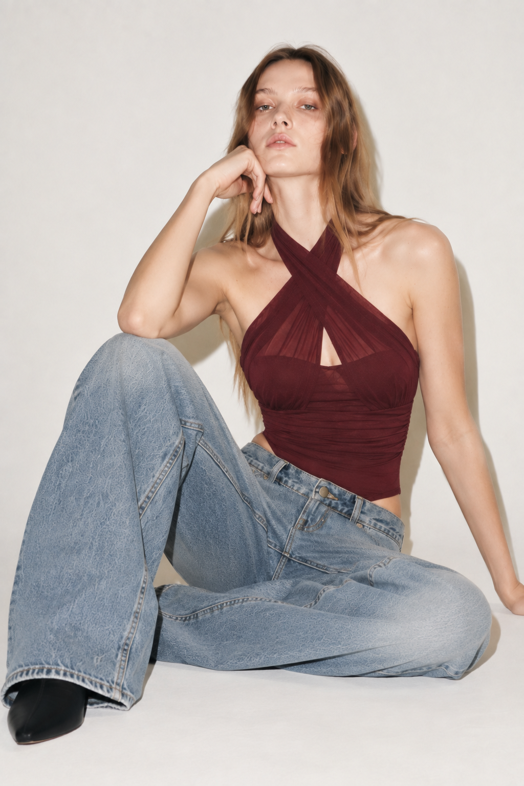 Sculpted Wine Bodysuit