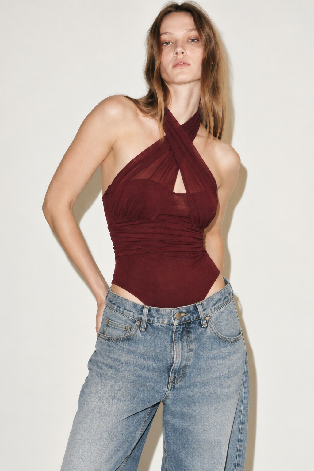 Sculpted Wine Bodysuit