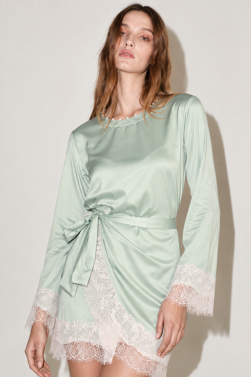 Pearl & Lace Dress (Two piece wrapped)