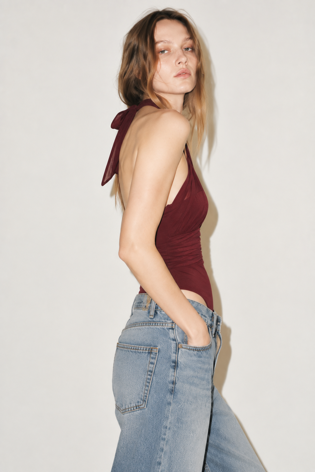 Sculpted Wine Bodysuit