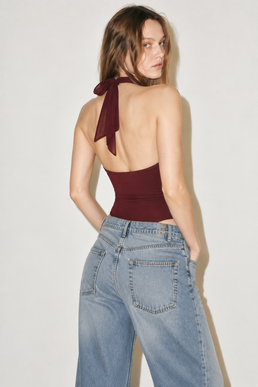 Sculpted Wine Bodysuit