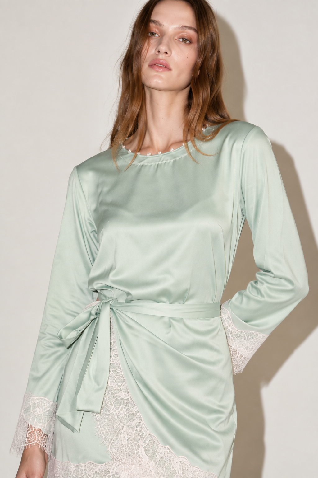 Pearl & Lace Dress (Two piece wrapped)