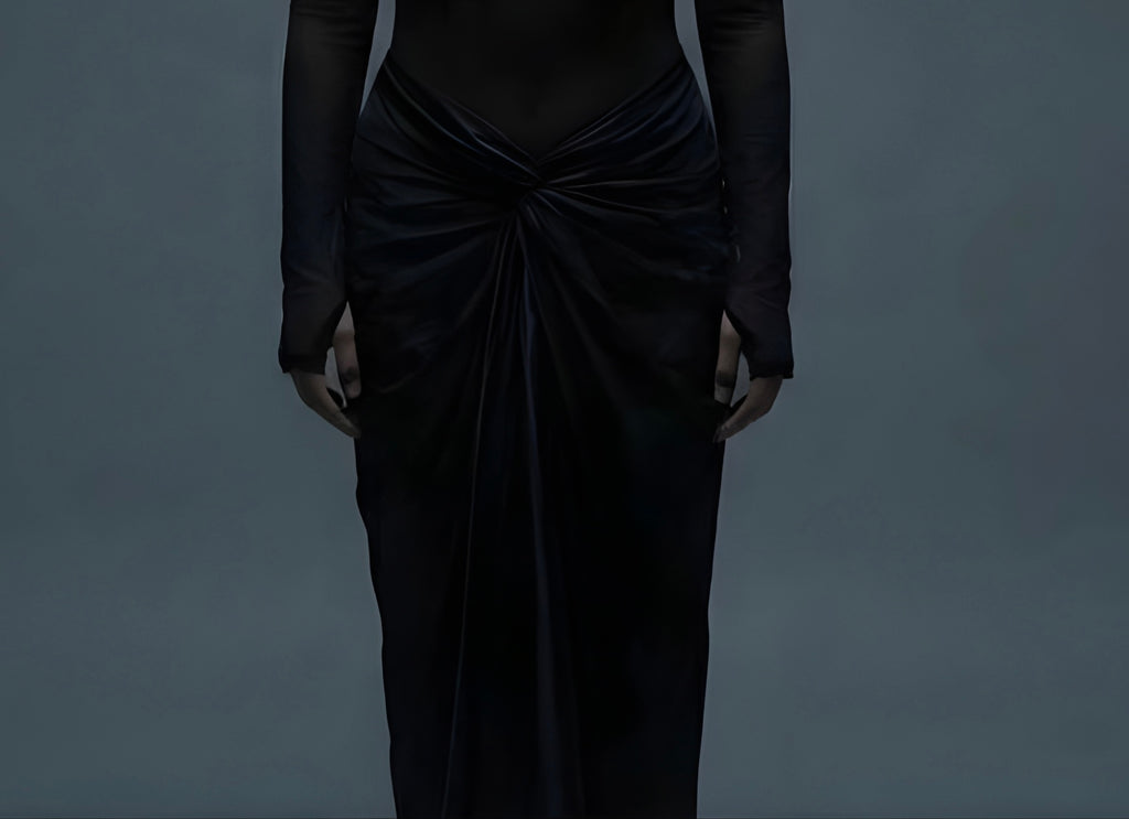 Satin Drape Skirt
