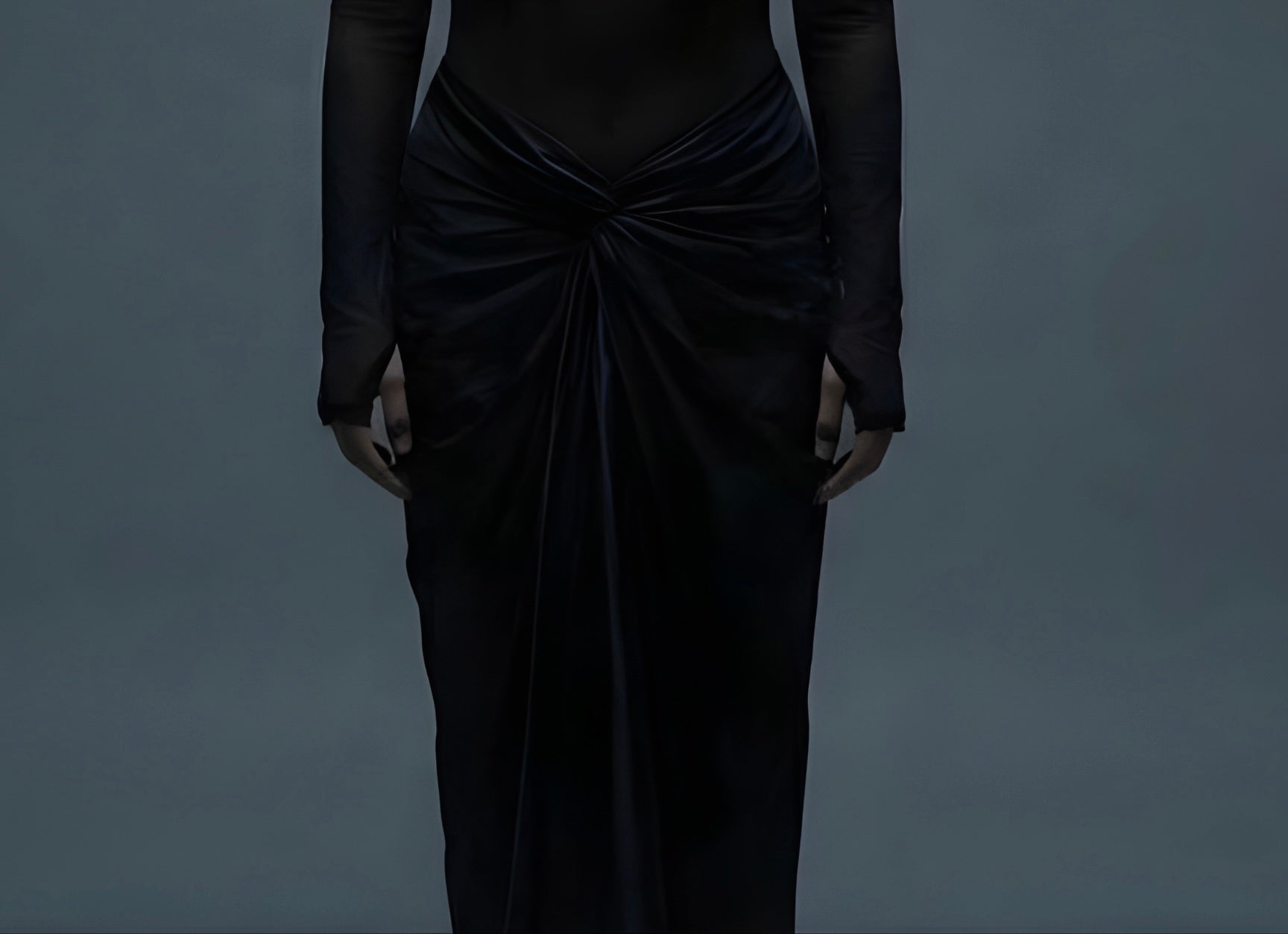 Satin Drape Skirt