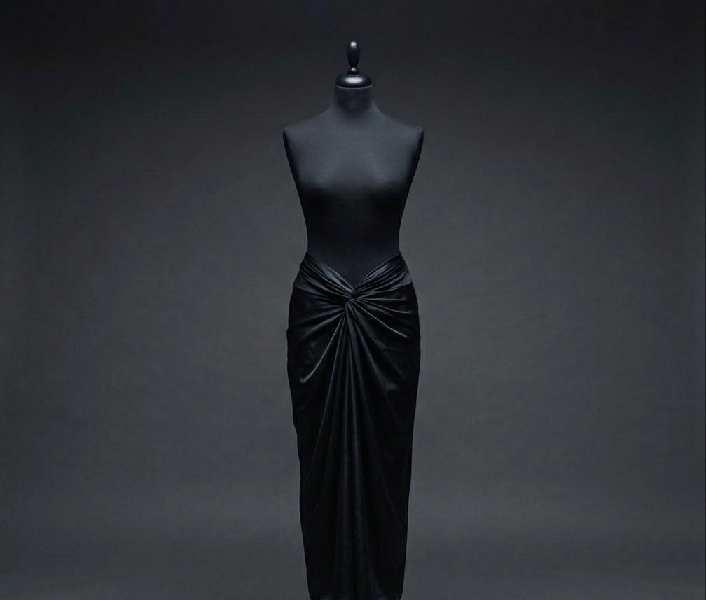 Satin Drape Skirt