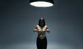The Sequin Bodice w Satin Drape Skirt