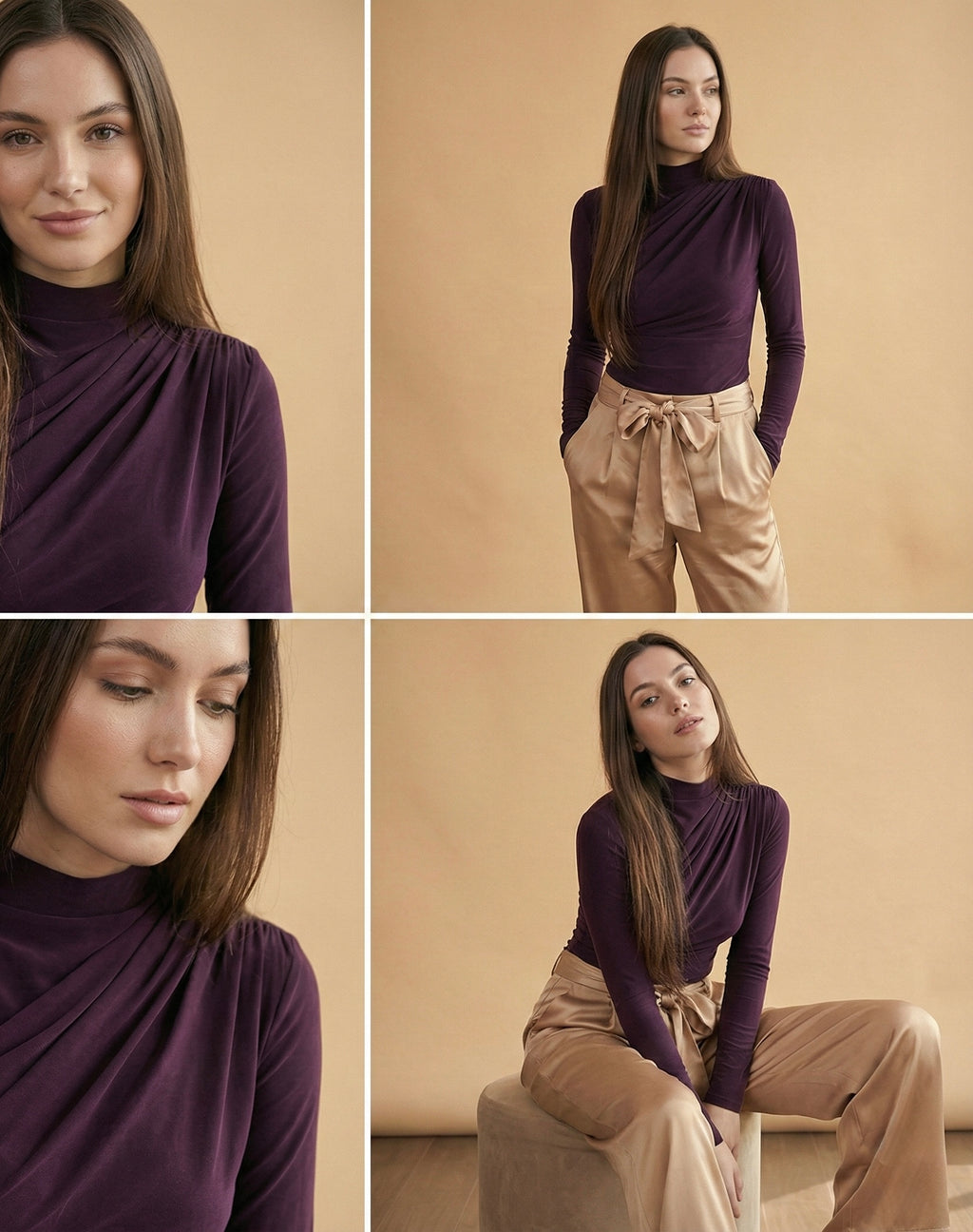 Asymmetrical Gather Bodysuit